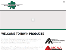 Tablet Screenshot of irwinproducts.com